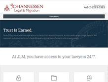Tablet Screenshot of johannessenlegal.com